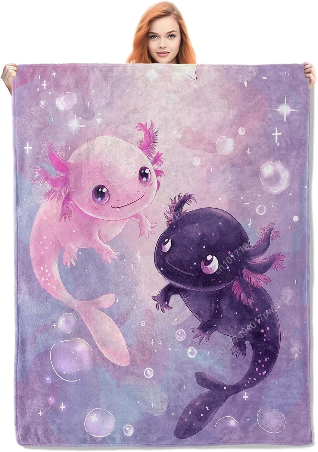 Home Textiles Throw - Manta Axolotl, lindas mantas de franela