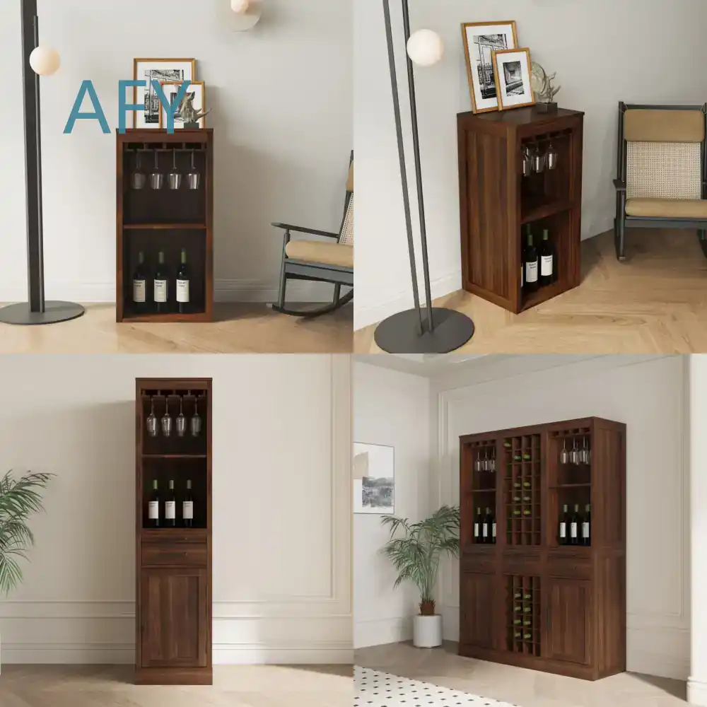 Muji Home Storage - Mueble Modular para Vino Color Nogal