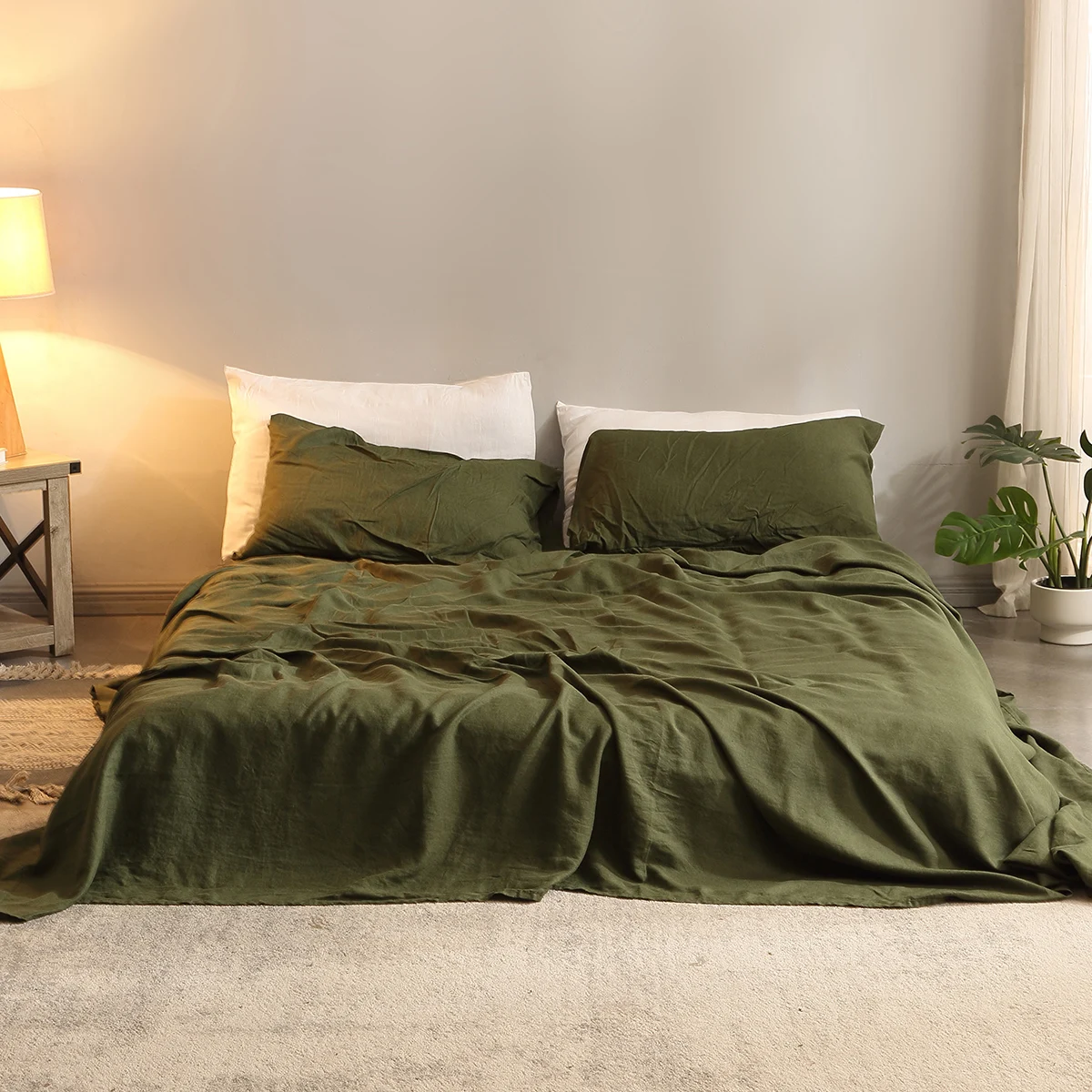 Fitted Sheet Deep - Juego de sábanas 100% Lino puro,