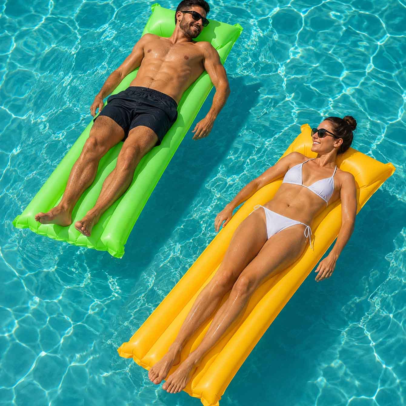 Fitted Sheet Deep - Colchón inflable para piscina, cama flotante,