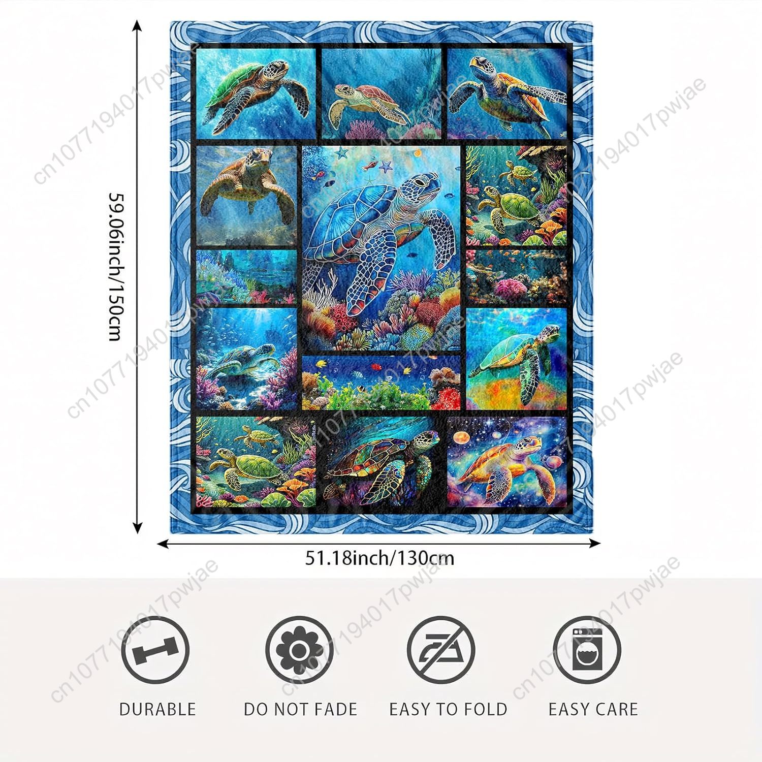 Manta de franela de tortuga ma - Home Textiles Throw reseña y precio