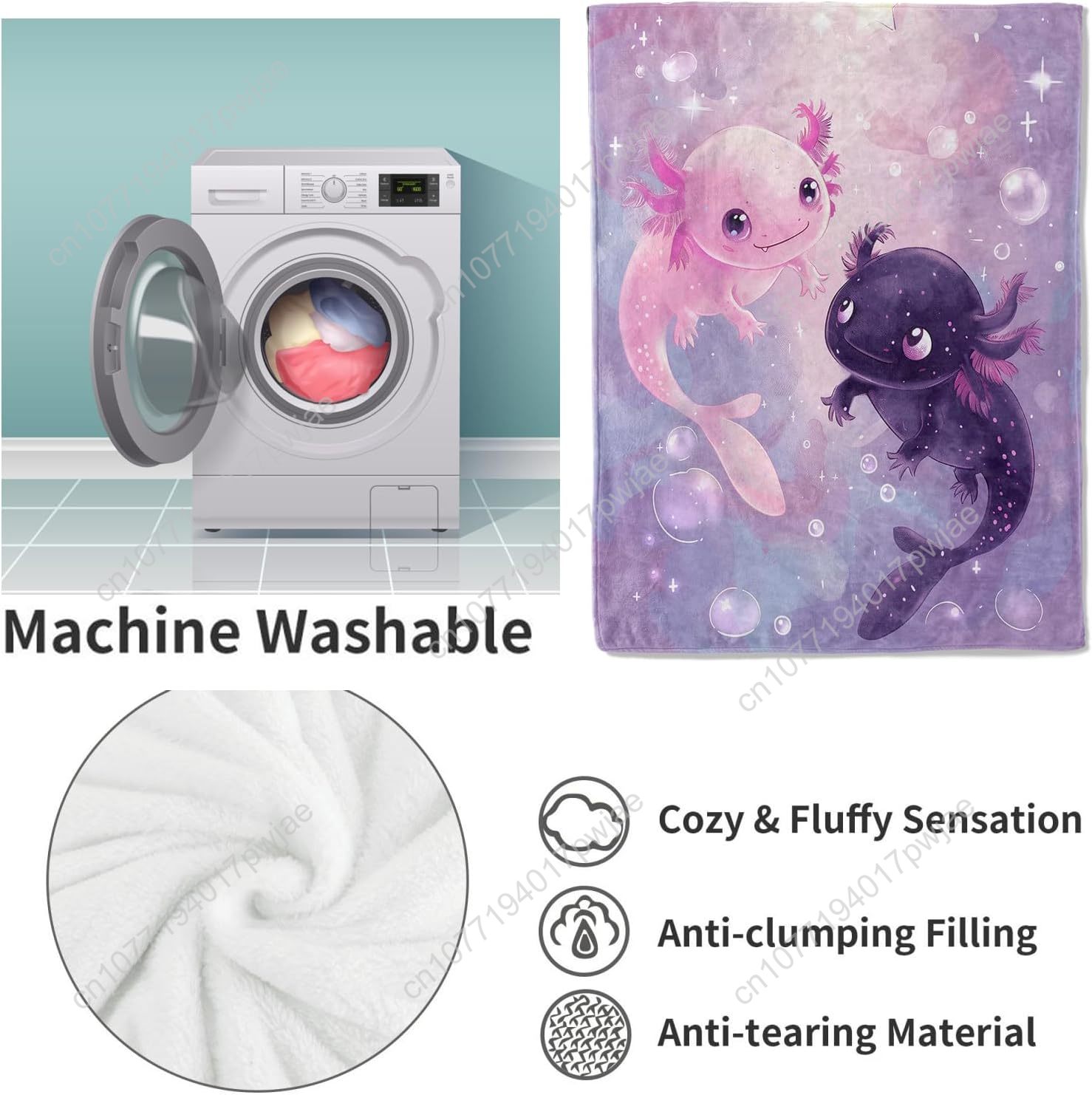 Manta Axolotl, lindas mantas d - Home Textiles Throw reseña y precio