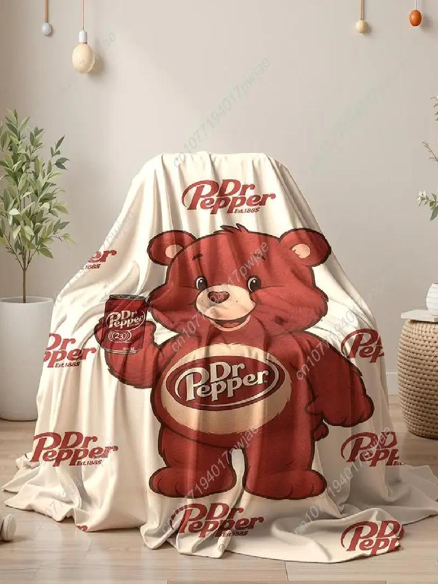 Dr Pepper Bear-Manta de franel - Home Textiles Throw reseña y precio