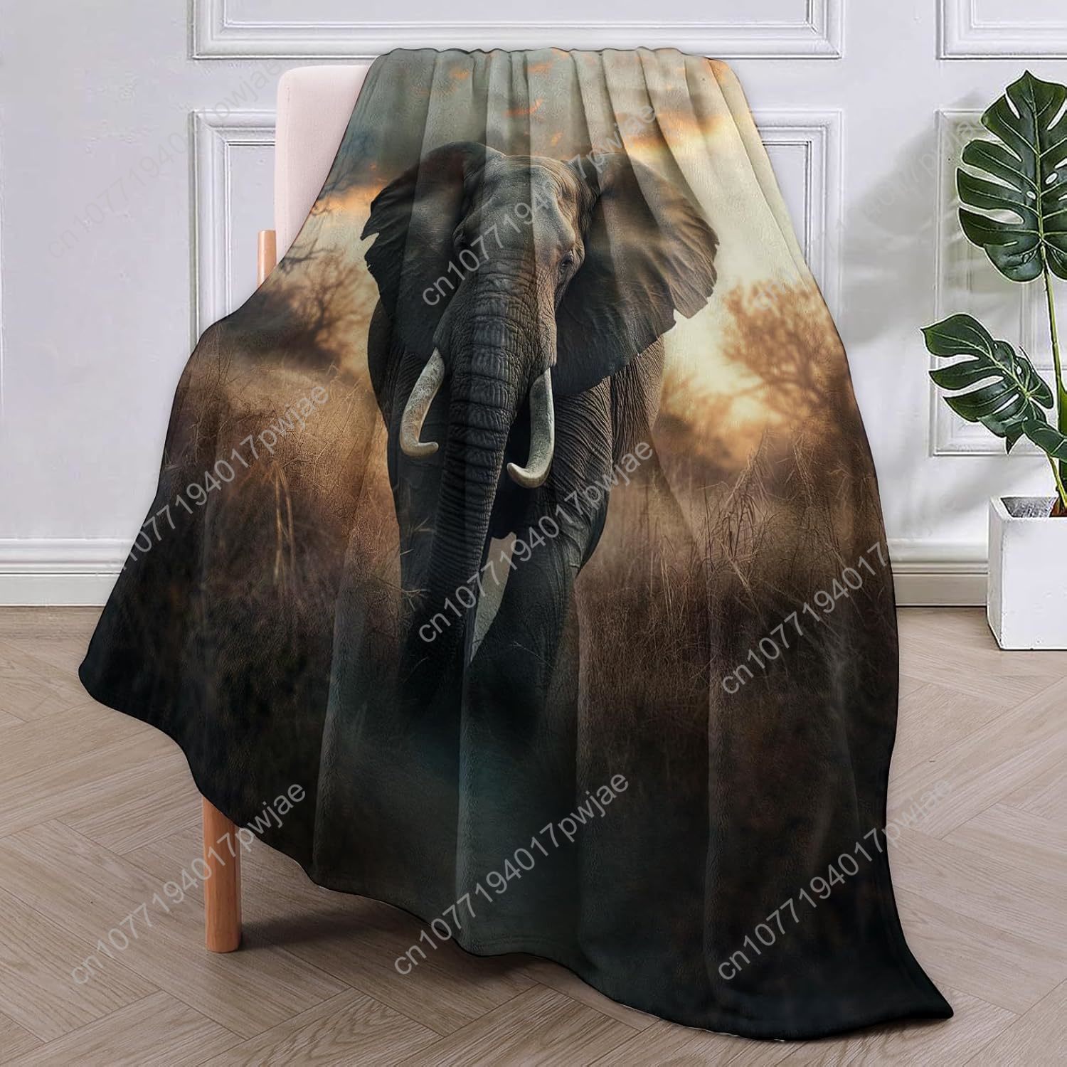 Manta polar de elefante, escen - Home Textiles Throw reseña y precio