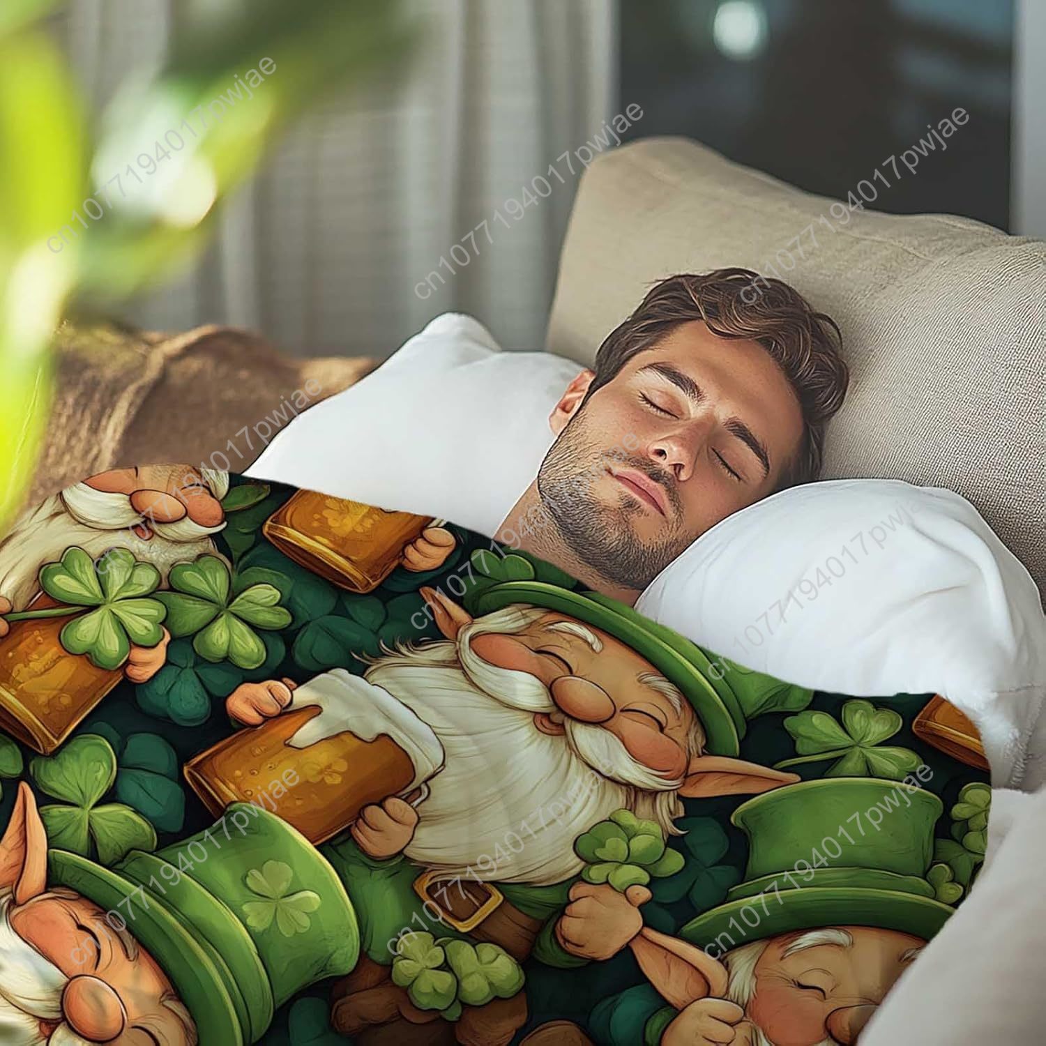 Manta de gnomo del Día de San  - Home Textiles Throw reseña y precio