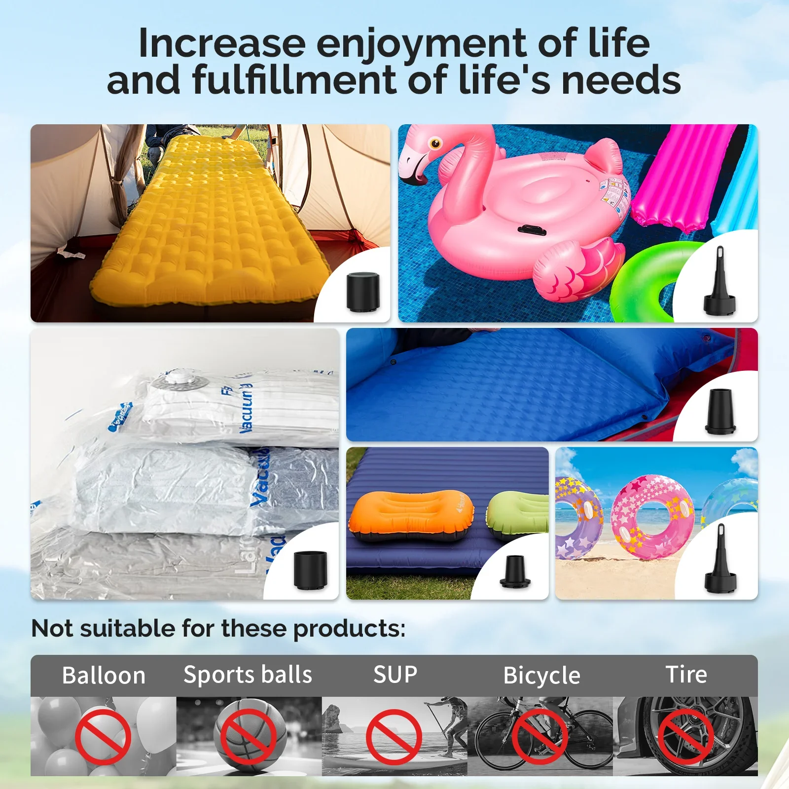 Nueva Bomba de Aire Eléctrica  - Fitted Sheet Deep reseña y precio