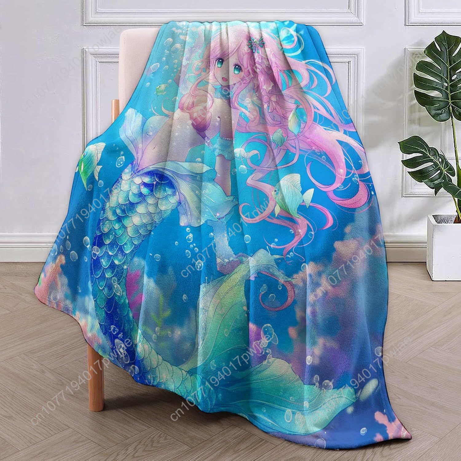 Manta de sirena bonita, mantas - Home Textiles Throw reseña y precio