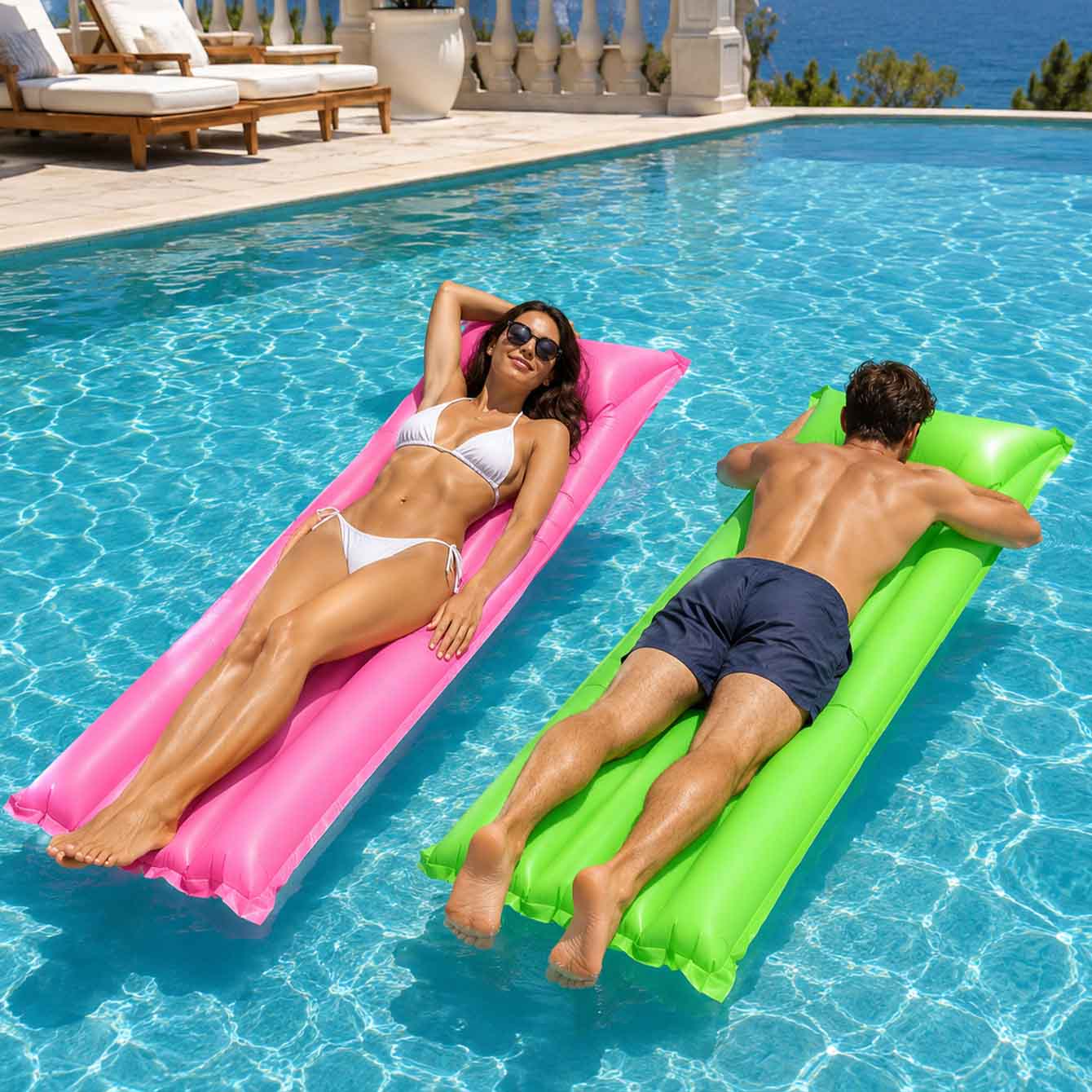 Colchón inflable para piscina, - Fitted Sheet Deep reseña y precio